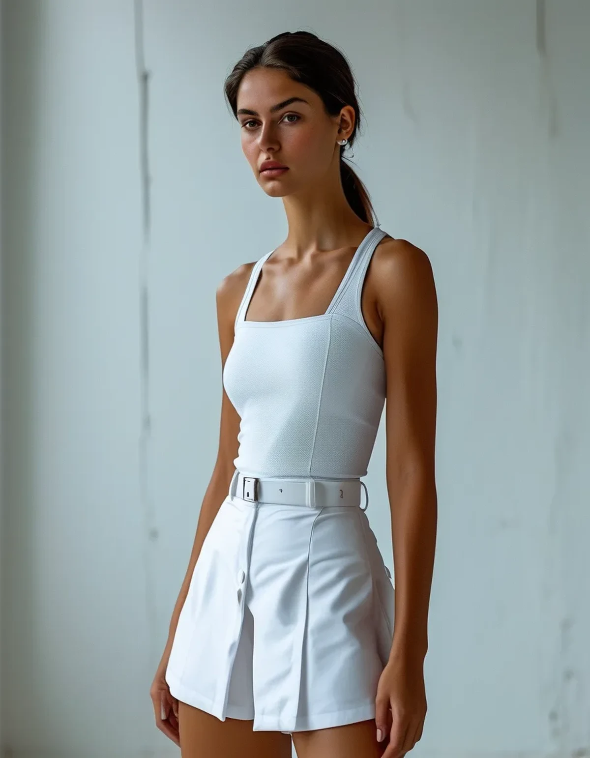 The Monochrome Tenniscore Look That Reads Polished Instead of Costume-y